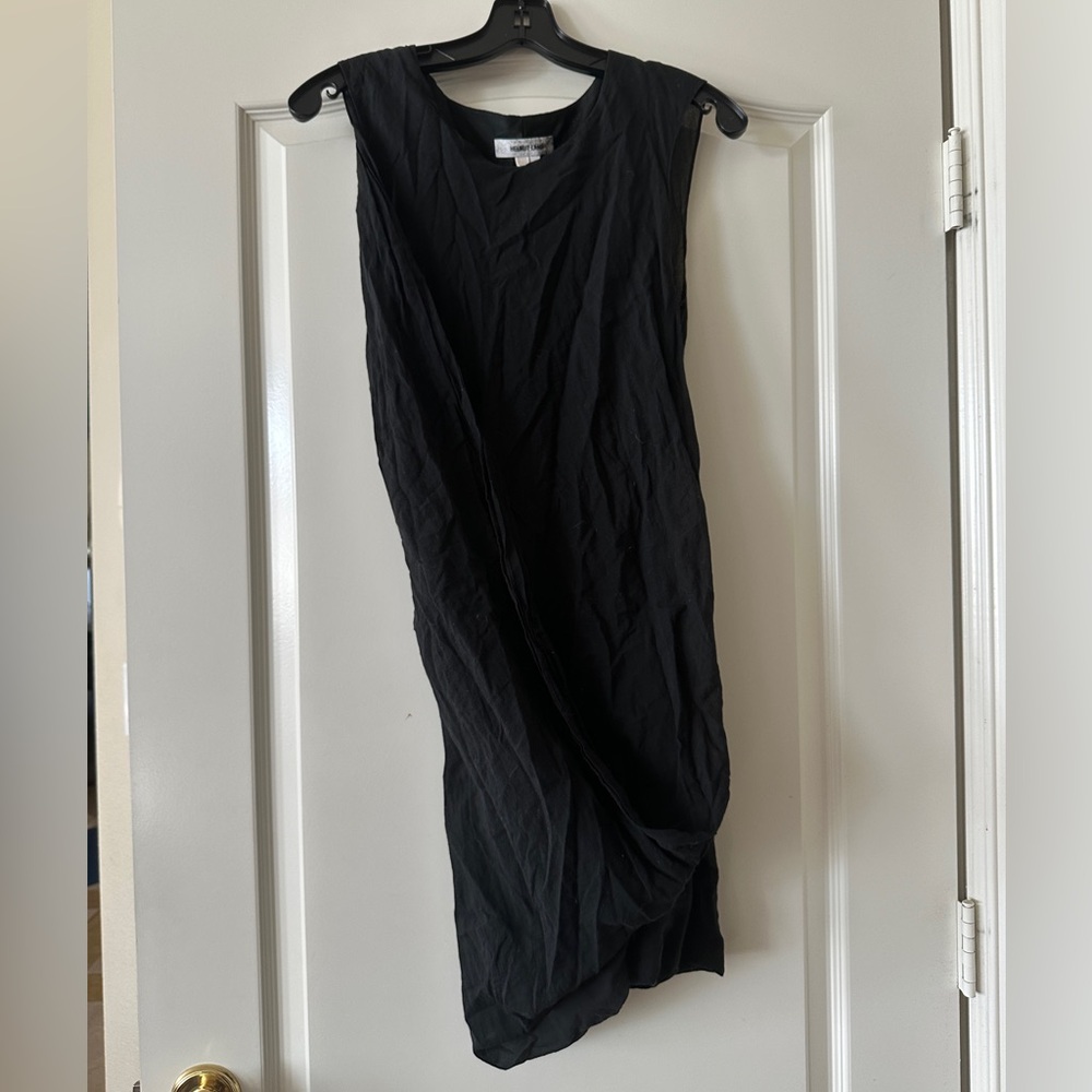 Helmut Lang Black Asymmetrical Dress